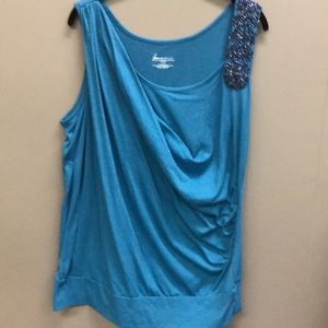 14/16 BOHO Beaded Tank Flattering Lane Bryant